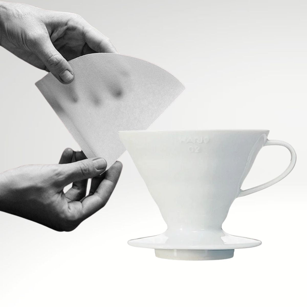 Hario V60 dripper & Sibarist Flat Cone filters 100 stk